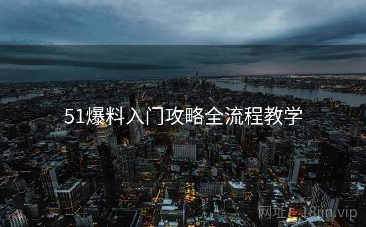 51爆料入门攻略全流程教学