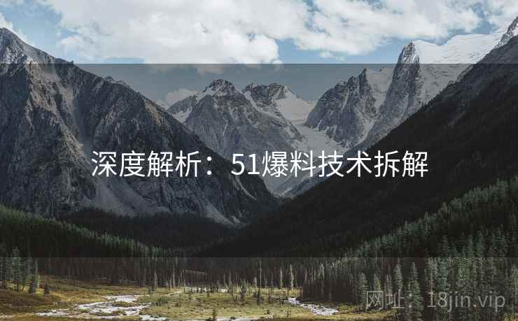 深度解析：51爆料技术拆解