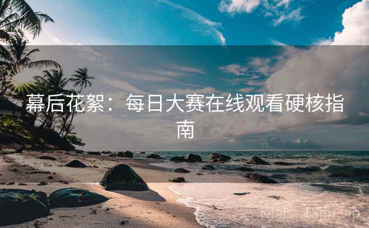 幕后花絮：每日大赛在线观看硬核指南