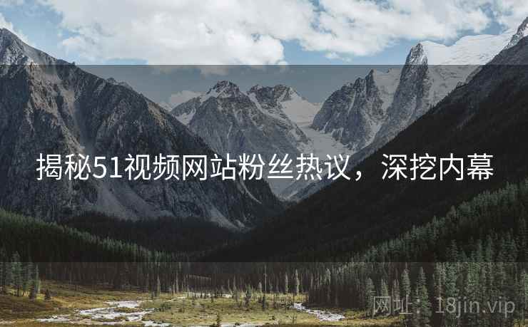 揭秘51视频网站粉丝热议，深挖内幕