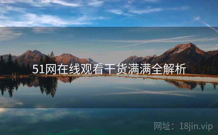 51网在线观看干货满满全解析