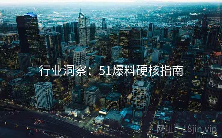 行业洞察：51爆料硬核指南