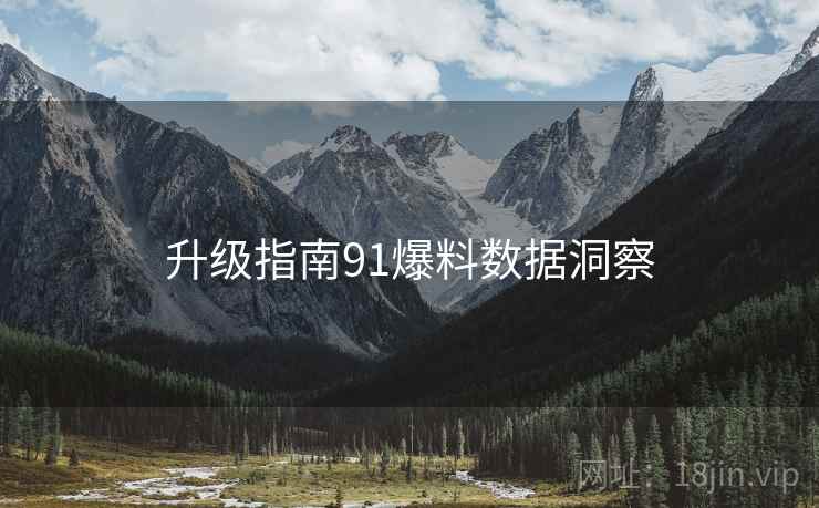 升级指南91爆料数据洞察